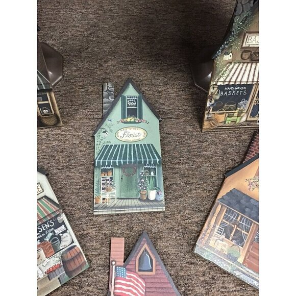 Set of 6 Wooden Main Street Stores - Picture 5 of 6